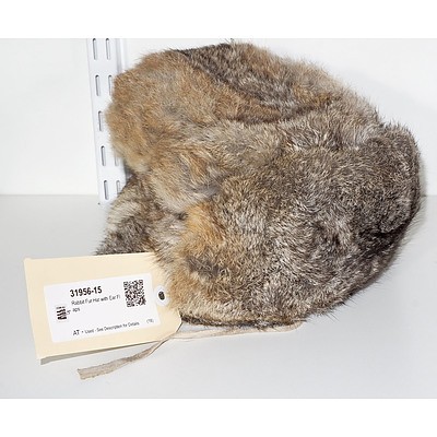 Rabbit Fur Hat with Ear Flaps