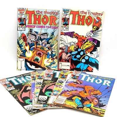 Seven Marvel The Mighty Thor, Marvel 25th Anniversary 75c Comics