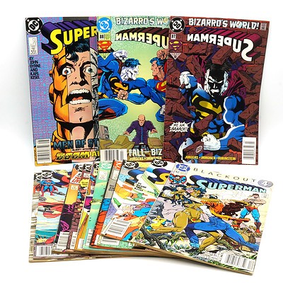 Thirteen DC Superman Comics Dated from 1988-1994