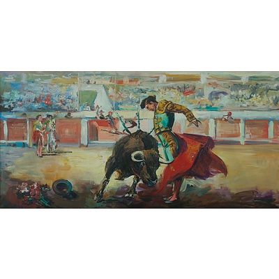 Artist Unknown (Signed), Bullfight