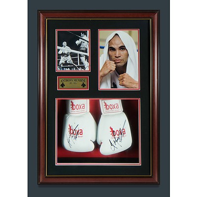 Framed Anthony Mundine Boxing Memorabilia WBA Super Middleweight Champion, 7th March 2007