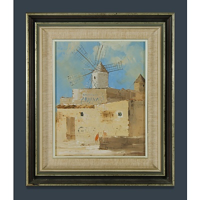 PARKER Colin (Born 1941), 'Old Windmills, Palma, Majorca ', 1984