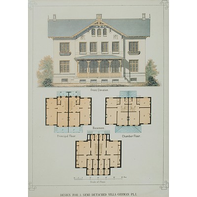 Two Donald FRIEND Prints, Including 'Design For a Semi-detached Villa'