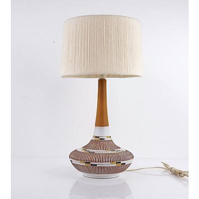 Ceramic Base Tile Style Table Lamp