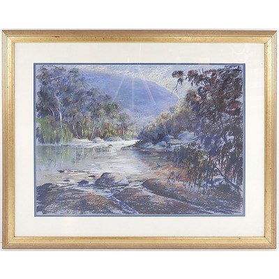 Lee Miller (Dates Unknown) Australian River Scene Oil on Board(?)