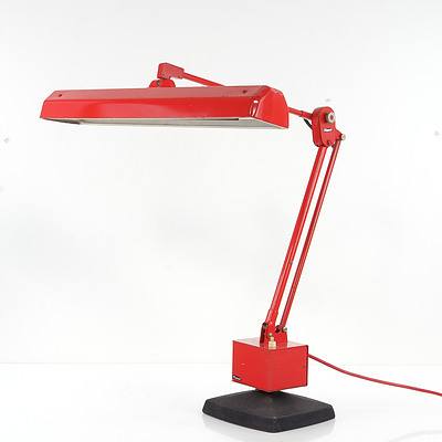 Industrial Style Planet Twin Fluorescent Tube Articulating Desk Lamp