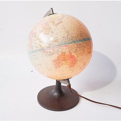 Illuminated World Globe on Stand