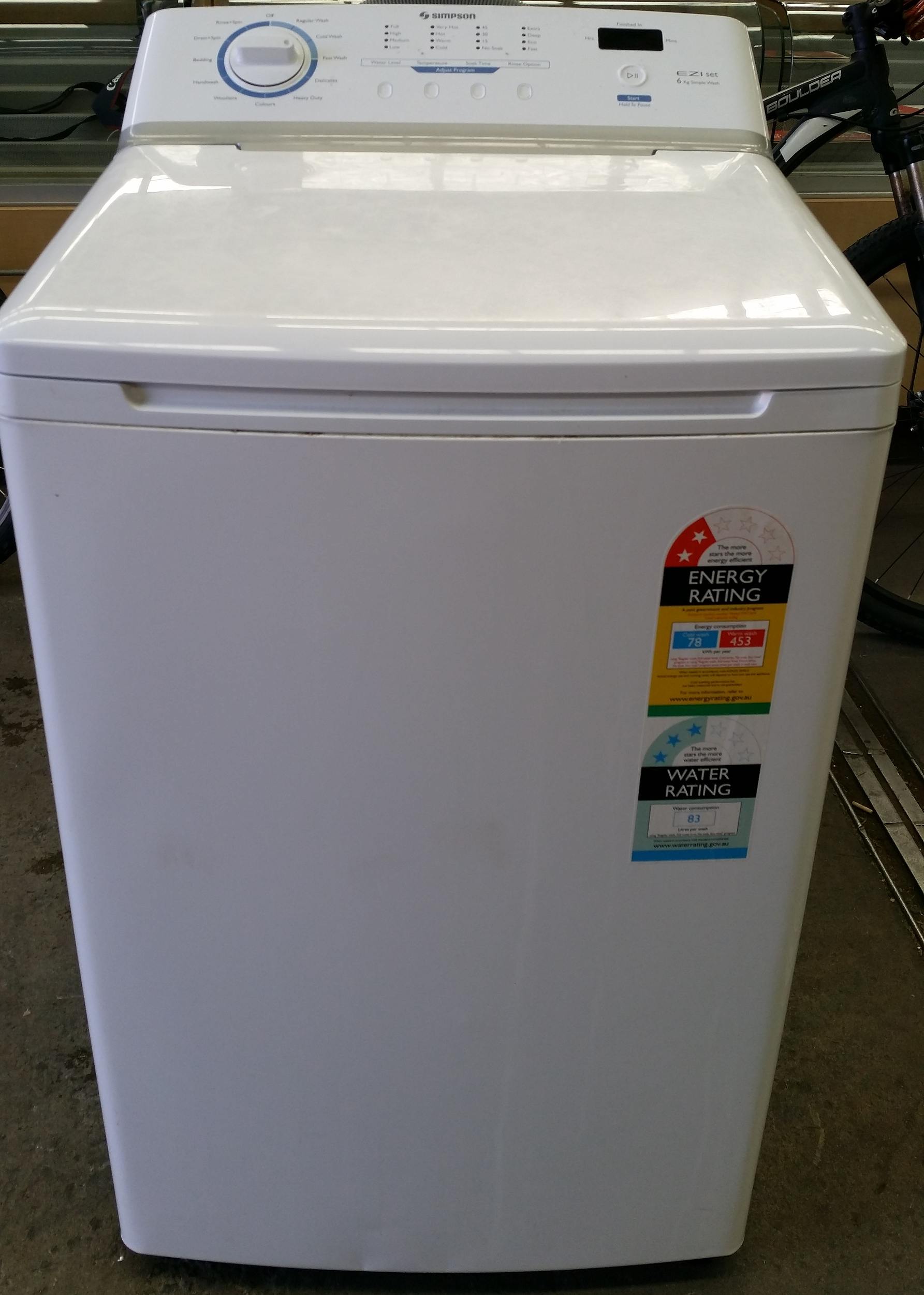 Simpson 6.0KG Ezi Set Washing Machine - Lot 1114880 | ALLBIDS