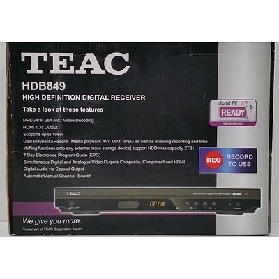 Teac HDB849 High Definition Digital Receiver With HD Television Antenna - New
