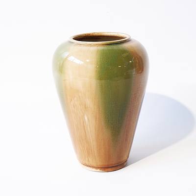 John Campbell Glazed Ceramic Vase, Unsigned