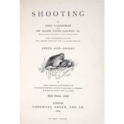 Shooting Field & Covert, from The Badminton Library, Longmans, Green & Co, 1889