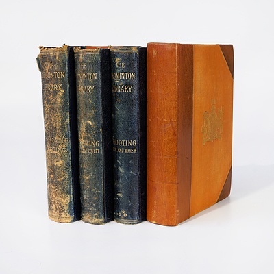 Four Antique Books from The Badminton Library, Longmans, Green & Co, London, 1887-1894