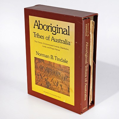 Norman B. Tindale, Aboriginal Tribes of Australia, University of California Press, Berkeley, 1974, Hard Cover in Slip Case with Four Maps in Slip Case