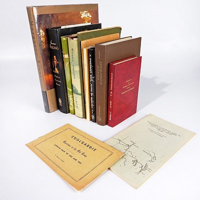 Quantity of Books Relating to Western Australia Including J. Cross, Journals of Several Expeditions made in Western Australia, 1980 Printing, J. Forrest Explorations in Australia, 1965 and More printing