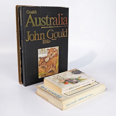 Three Books Relating to John Gould Including Goulds Australia ,1977, Birds of Asia, 1968 and The Bird Man 1991