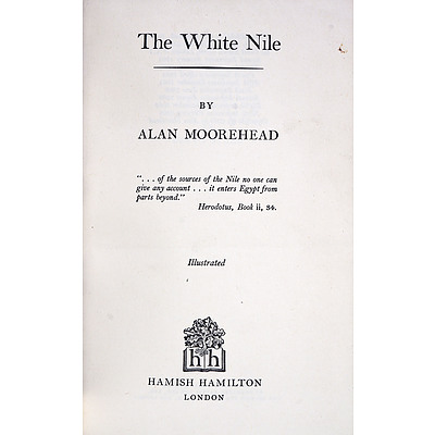 Alan Moorhead, The White Nile, Hamish Hamilton, London, 1963 and The Blue Nile, 1962, Both Partial Leather Bound