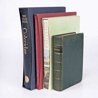 Four Books of Poetry, Including Three Books of Coleridge and One Leather Bound Volume of Tennyson