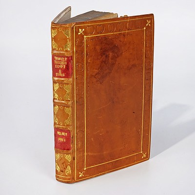 M.C.F. Volney, Travels Through Syria and Egypt, C. Robinson, London, 1805, Leather Bound Gilt Embossed Hard Cover
