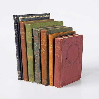 Quantity of Nine Books of Classic Literature Including Pride and Prejudice by Jane Austin, QAuentin Durward by Sir Walter Scott, Barrack Room Ballards by Rudyard Kipling (Leather Bound) and More