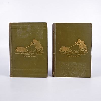 J.Moray Brown, Stray Sports Volume I-II, William Blackwood & Sons, London, 1893, Cloth Bound Hard Cover