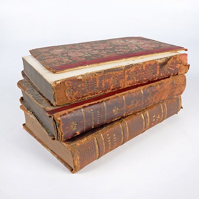The Quarterly Review, John Murray, London, Volume XII 1815, XXIV 1821, LXXXVI 1850, Leather and Marbles Paper Bound Hard Covers