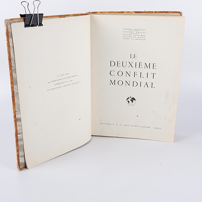 Le Conflit Mondial, Editions G.P, Paris 1946, Hard Cover