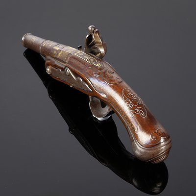 19th Century French Black Powder Muzzle Loading Pistol