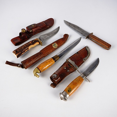 Four Sheath Knives Including Bowler and More