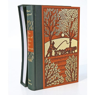 William Langland, The Vision of Piers the Plowman, Folio Society, London, 2014, Leather and Cloth Bound Hard Cover in Slip Case