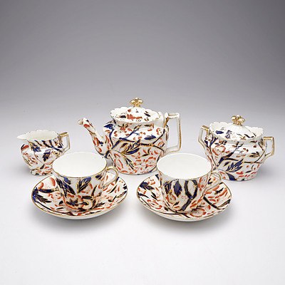 Antique Porcelain Seven Piece Tea Set