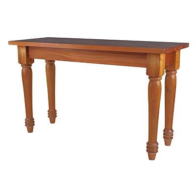 Antique Style Solid Timber Hall Table with Removable Top, Later 20th Century