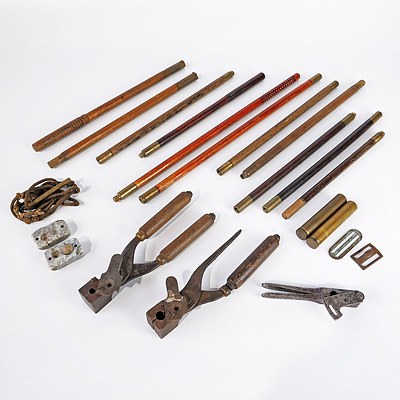 Quantity Antique Firearms Cleaning, Maintenance and Ball Production Tools