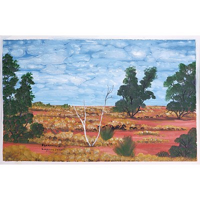 Daniel Goodwin (b. 1947) Simpsion Desert 2006, Oil on Canvas, Unframed