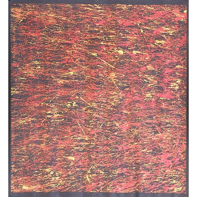 Rex Sultan Jabangardi (1963-) Warra (Fire) 2015, Oil on Canvas, Unframed