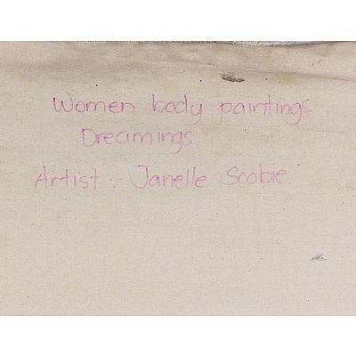 Janelle Scobie, Women Body Paintings Dreamings, Oil on Canvas, Unframed