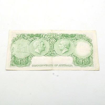 Commonwealth of Australia Coombs/Wilson One Pound Note HK45 915139