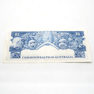 Commonwealth of Australia Coombs/Wilson Five Pound Note TC27726929