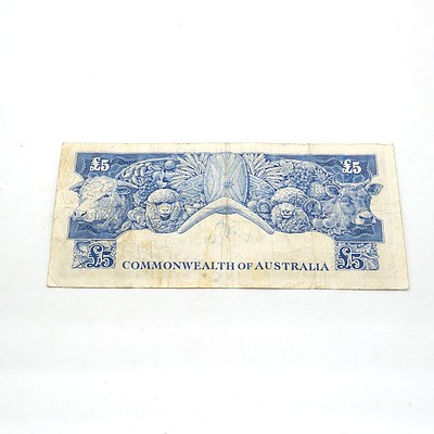 Commonwealth of Australia Coombs/Wilson Five Pound Note TA17574269