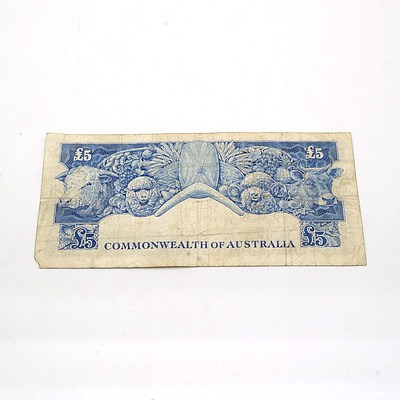 Commonwealth of Australia Coombs/Wilson Five Pound Note TA16093833