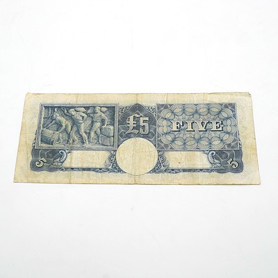 Commonwealth of Australia Armitage / McFarlane Five Pound Note, R74 495981