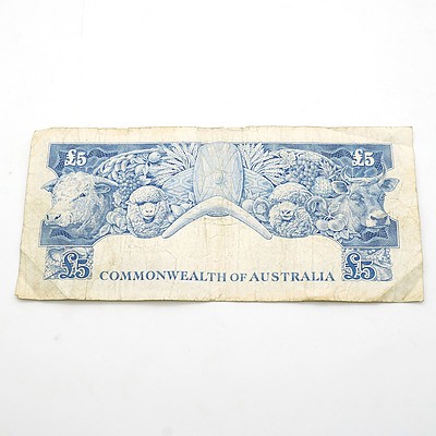 Commonwealth of Australia Coombs / Wilson Five Pound Note, TC48 602435