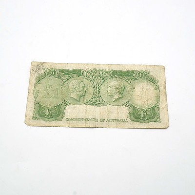 Commonwealth of Australia Coombs / Wilson One Pound Note, HA68 308711