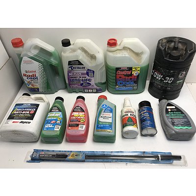 Assorted Radiator Coolant and Other Auto Products