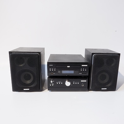 Grundig DMS600B DVD and Audio Microsystem and Pair Grundig Speakers