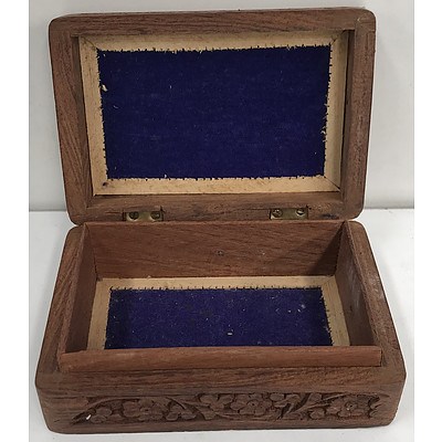 Two Trinket Boxes and Lacquer ware Cigarette Case