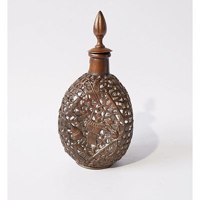 Copper Overlaid Whisky Decanter with Stopper