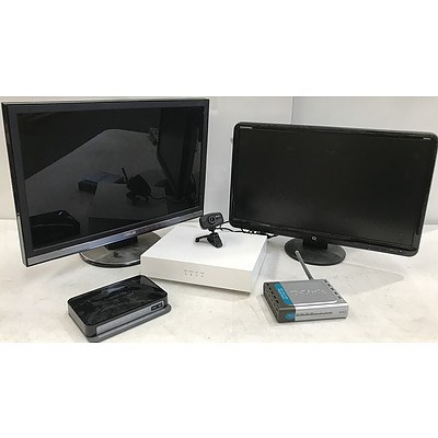 LCD Monitors, Routers & Web Cam