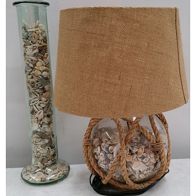 Nautical Themed Lamp and Vase