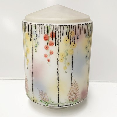 Art Deco Style Hand Painted Glass Light Shade