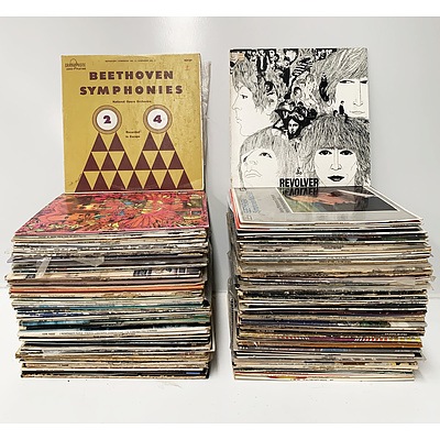 Collection of Vinyl Records Including Beethoven Symphonies, The Beatles and More